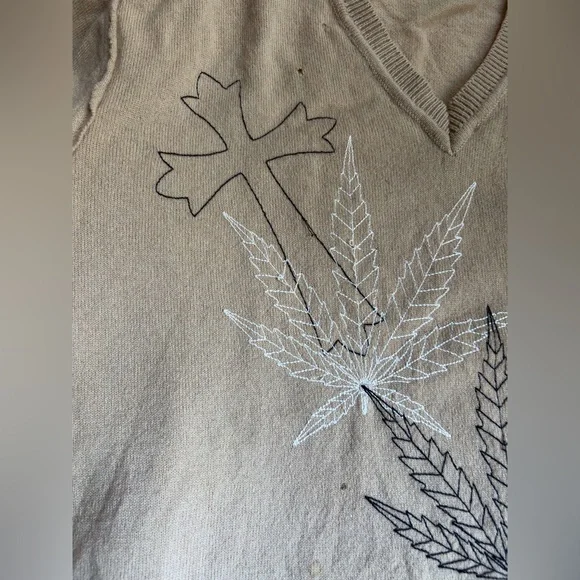 Bent + Corrupt lambswool V-Neck Sweater men’s